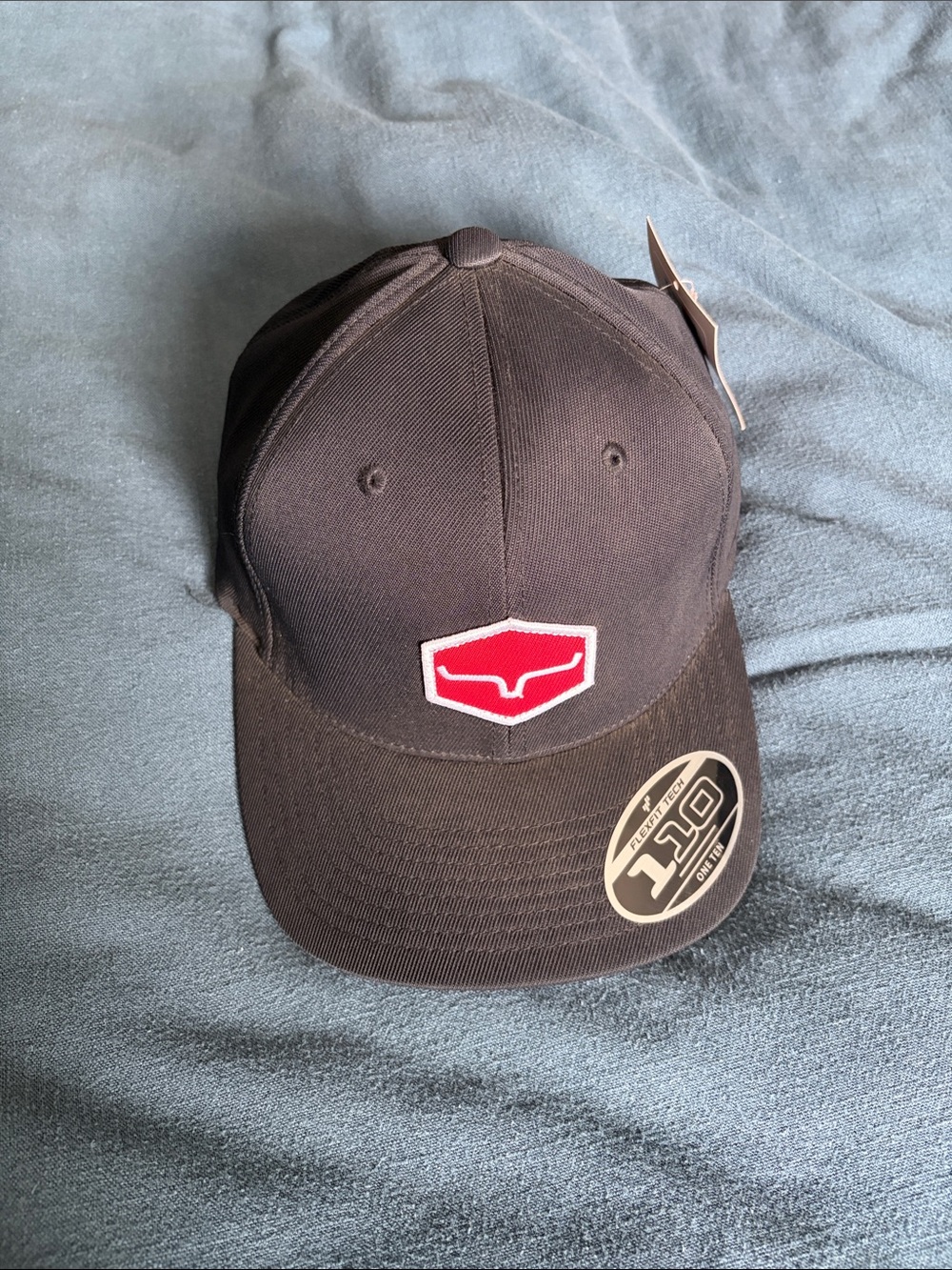 Kimes Ranch Black Hat with Red Patch Logo
